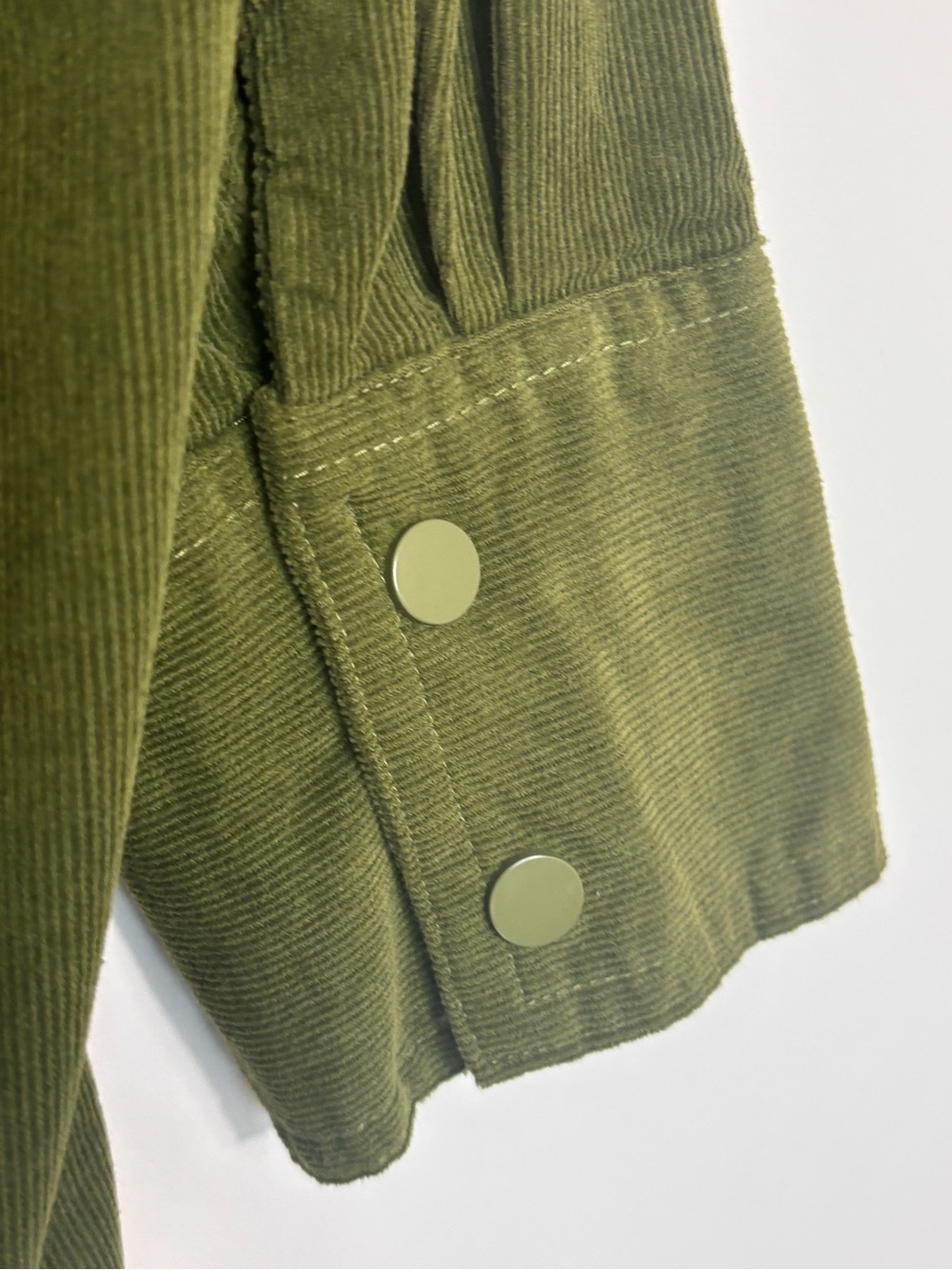 WeWoreWhat Oversized Corduroy Shacket Basil Green NWOT XS/S - Picture 6 of 9